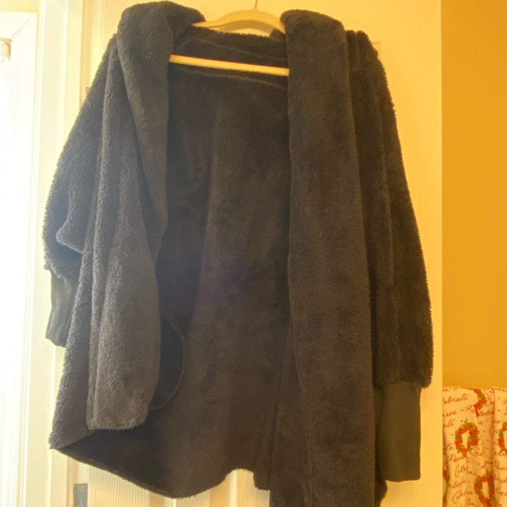 Black Faux Fur Coat